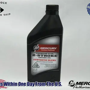 Mercury OEM 2-Stroke Synthetic Blend Premium Plus Marine Oil Pint 92-858025K01