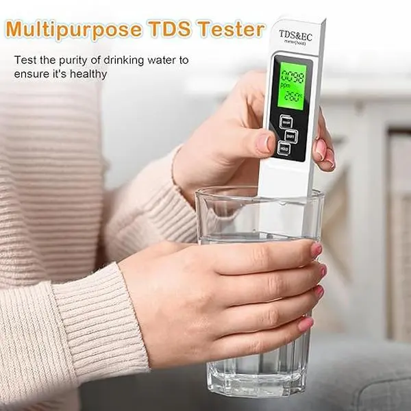 2026 New 4 In 1 Digital Water Tester - Multi-Measure Device with 0-9999ppm Accuracy, Measures TDS, EC, Temperature (°C/°F) for Drinking Water, Pools, Hydroponics, Aquariums