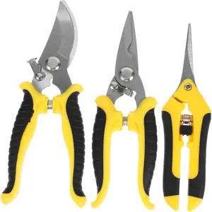 1/3pcs gardening pruning shears set stainless steel flower shears, pruning branches, picking fruits, practical tools for home gardening, lightweight stainless steel gardening scissors