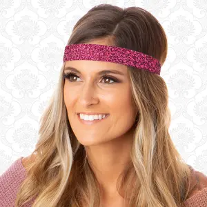Hipsy Wide Bling Glitter Non Slip Adjustable Sport Headband