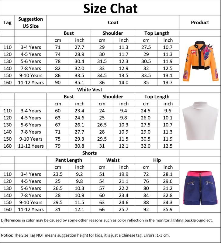 Girls Demon Pop Singer Hunters Costume Stage Dance Idol Cosplay Outfit, 3PSC Set Kids Halloween Costumes 3-12 Years Girls Demon Pop Singer Hunters Costume Stage Dance Idol Cosplay Outfit, 3PSC Set Kids Halloween Costumes 3-12 Years