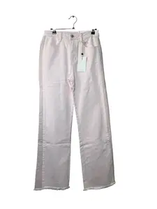 Kancan 90's Flare Pink Frayed Hem Jeans