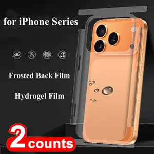 Two-Pack Side Protection Matte Back Film for iPhone 17 Pro Max, Full Coverage Hydrogel Case Cover Protector for iPhone Air 17 Pro Accessories Smartphone