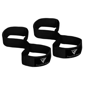 Weight Lifting Straps Figure 8, Anti Slip Strap with cuffs wrist Support for Gym Workout Deadlift Powerlifting Bodybuilding Weightlifting, Fitness Strength Training, Hand Bar Grip for Men & Women