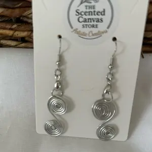 SCS-MTER-001 Silver Spiral Artisan Earrings