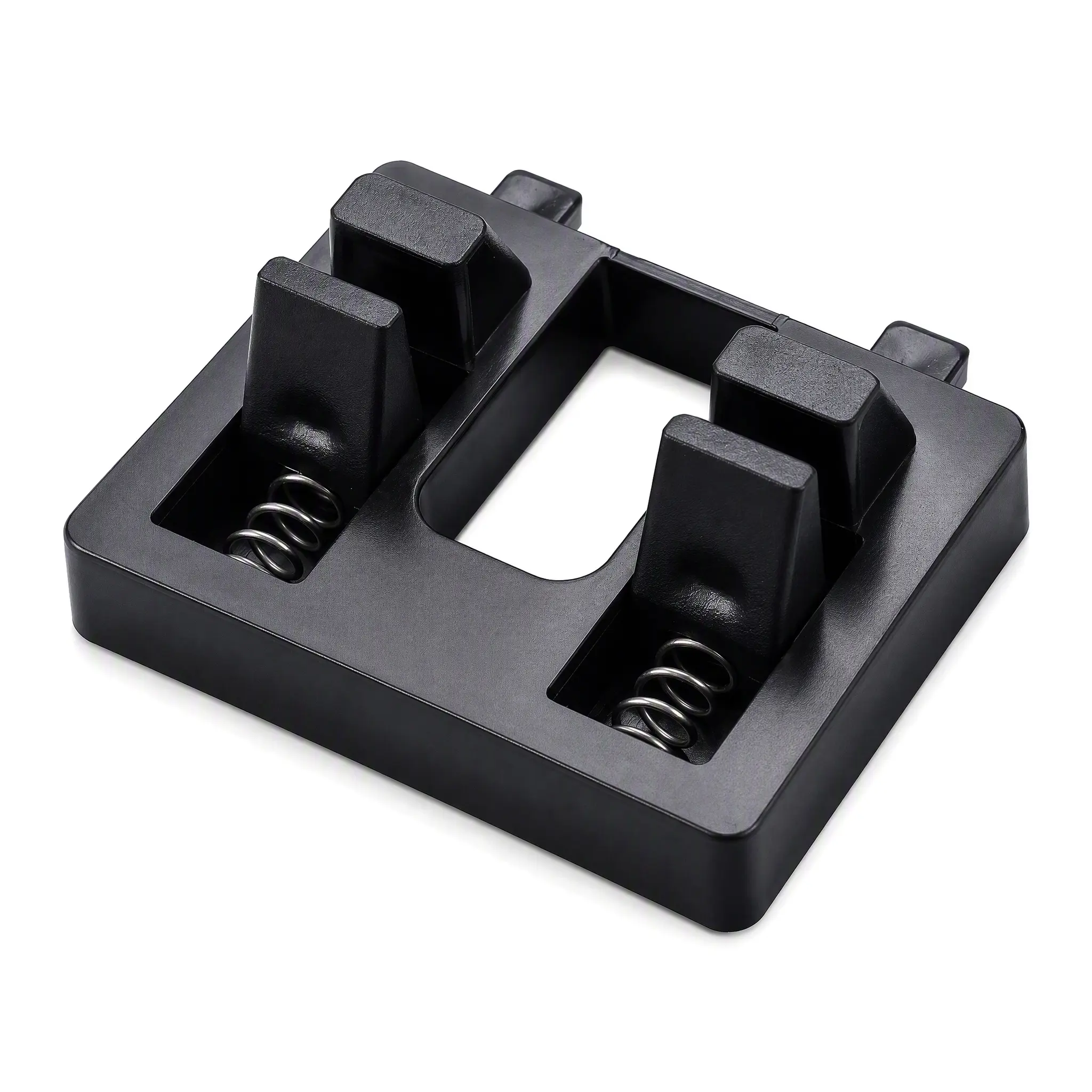 Double-Slot Soldering Wire Securing Holder - Spring-Operated Non-Slip Clamping Jig, Locating Support Bracket for Electronic Workstation Repair