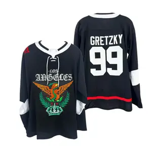 Gretzky 99 LA Eagle Energy Black Hockey Jersey Perfect Fit Streetwear Fan Gear Chef's Kiss Design Los Angeles Edition LAHockeyVibes