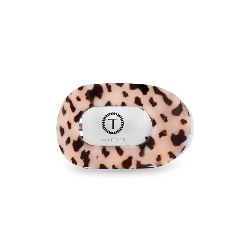 TELETIES - Blonde Tortoise Small Flat Round Hair Clip - Lay Flat, Strong Grip, Nearly Unbreakable