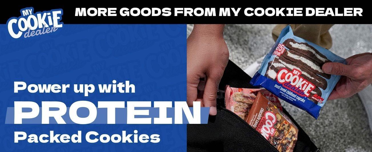 My Cookie Dealer Protein Cookies, Variety Pack (5-Pack, 2.2oz Each) - 15-17g of Protein per Cookie - Individually Wrapped Travel Snacks