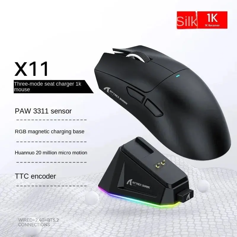 Ultra-Light Gaming Mouse with Triple Mode – Ultimate Control by Nic's Electronics