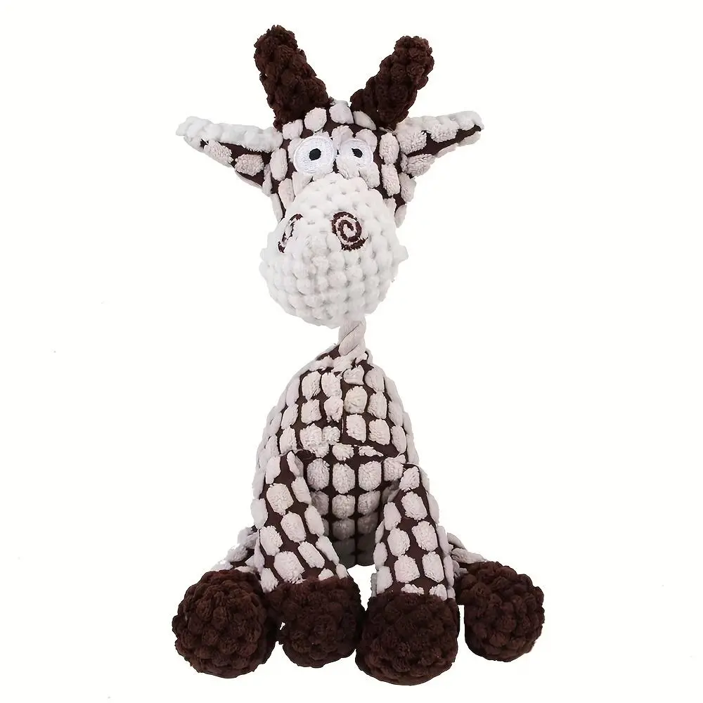 Cute Animal Shaped Plush Dog Toy, Durable Dog Chew Toy, Pet Interactive Toy, Dog Teething Toy, Dogs Teeth Cleaning Toy, Pets Chewing Toy, Christmas Gift