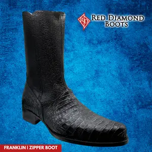 Red Diamond Franklin Boot Original Caiman Black