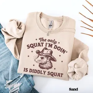 The Only Squat I'm Doing Sweater, Funny Possum Sweatshirt, Funny Sarcastic Hoodie, Unisex Saying Sweatshirt, Possum Lover Gift, Sassy Hoodie