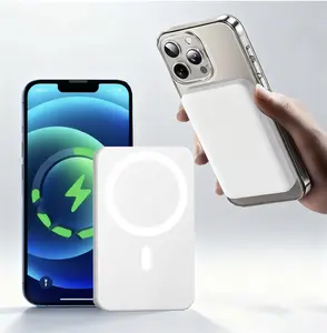 10000mAh Magnetic Wireless Charging Battery | 15W Fast Charging | Ultra-thin and Powerful Magnetic Attachment | Portable Battery Pack for Mobile Phones