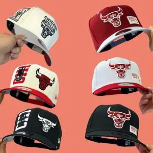 New Era Chicago Bulls Flat Brim Snapback Hat – Premium NBA Adjustable Baseball Cap for Men & Women, Embroidered Team Logo Streetwear Fashion Hat, High Profile Structured Crown, Red Black Colorway, Everyday Sports Essential
