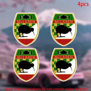 Mclaren Racing Stickers Set, Durable Vinyl Material for Car Doors Windows Laptops Furniture Bumpers, 4pcs Car Decals Accessories