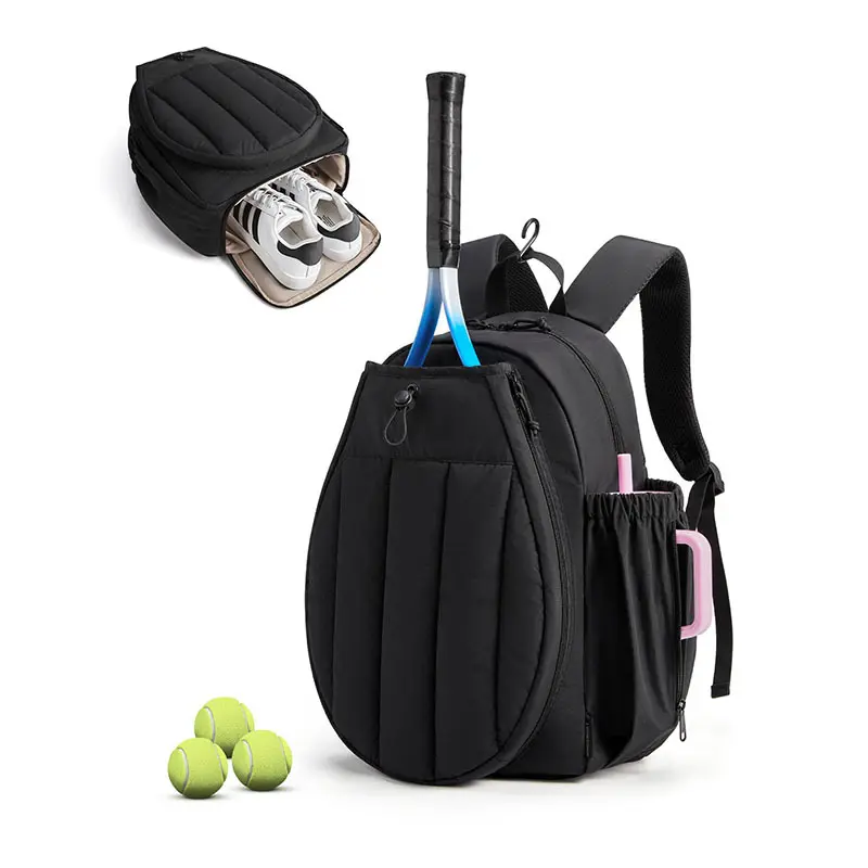 Tennis Pickleball Backpack 20L Quilted Sports Gym Bag Shoe Compartment Men Women