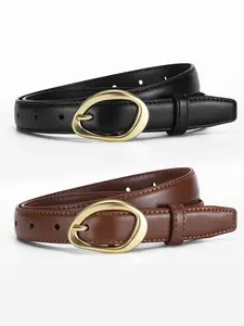 Women's fashion versatile pin buckle decorative belt, Korean version of niche thin with jeans, versatile and stylish, suitable for young women aged 18-30 Trendy Exquisite Belt JH005