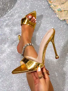 Women's Fashion Thin Heel High Heels Sandals, Elegant Heeled Sandals, Elegant Slip-On Design, Perfect for Summer Parties and Special Occasions