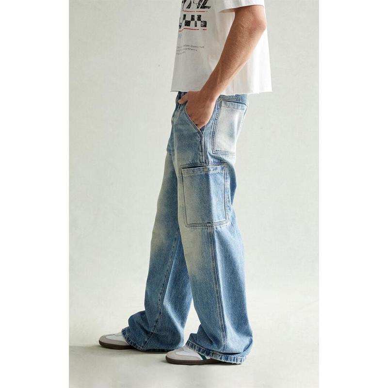 Pacsun Men's Blake Extreme Baggy Jeans Cargo Light Blue Tint