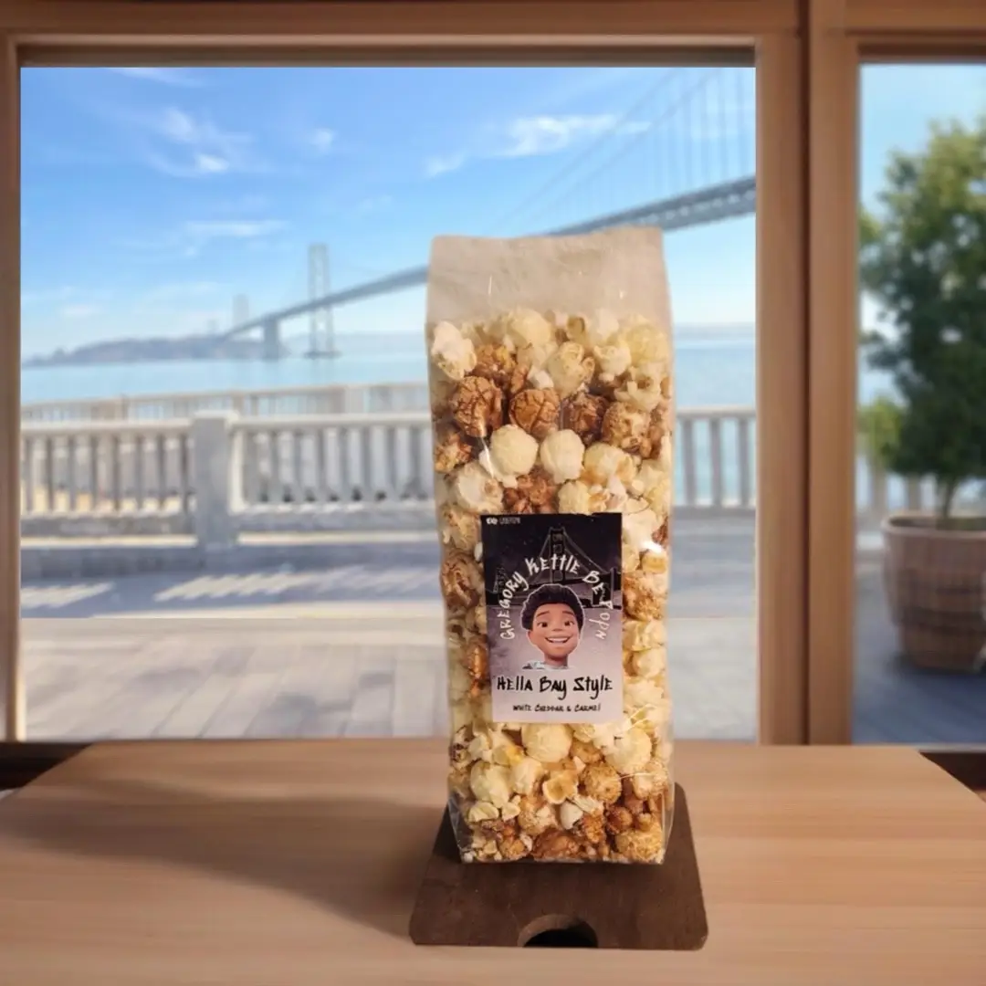 Gregory Kettle Be Popn Hella Bay Kettle Corn Crispy Savory Snack