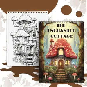 Magic House Theme Coloring Painting, 11.22 X 8.27 Inches, Mysterious Charming Magic House, 36 Color Pencils, Valentine's Day Perfect Gifts, Arts Crafts Supplies, Art Painting Kit