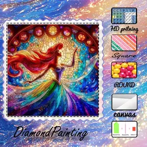 5D-DIY, high-grade velvet canvas, Diamond Art Tools, diamond painting kits, dreamy, rainbow, princess AB diamonds, fairy dust diamonds, home decoration, handcrafted diamond art painting kits, special craft diamond art kits