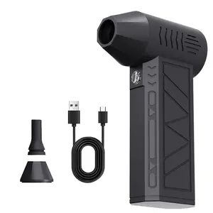 Mini Turbo Jet Fan, 3 Gear Adjustable Electric Air Duster, Brushless Motor Handheld Blowers with LED Light, Rechargeable Power Tools, Handheld Cordless Blower, High Speed Blower, Handheld Portable Blower