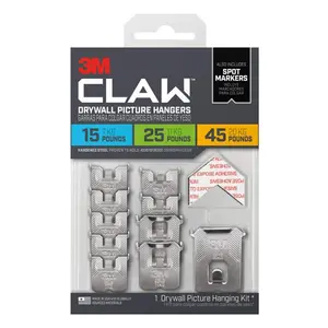 Claw  45 lbs Drywall Picture Hanging Set, 10 Piece