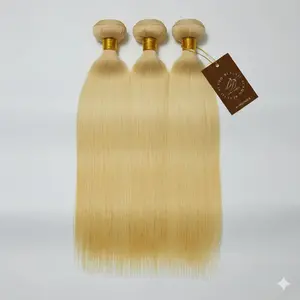 Champagne Silk: RAW Indian Premium Straight Blonde Bundles