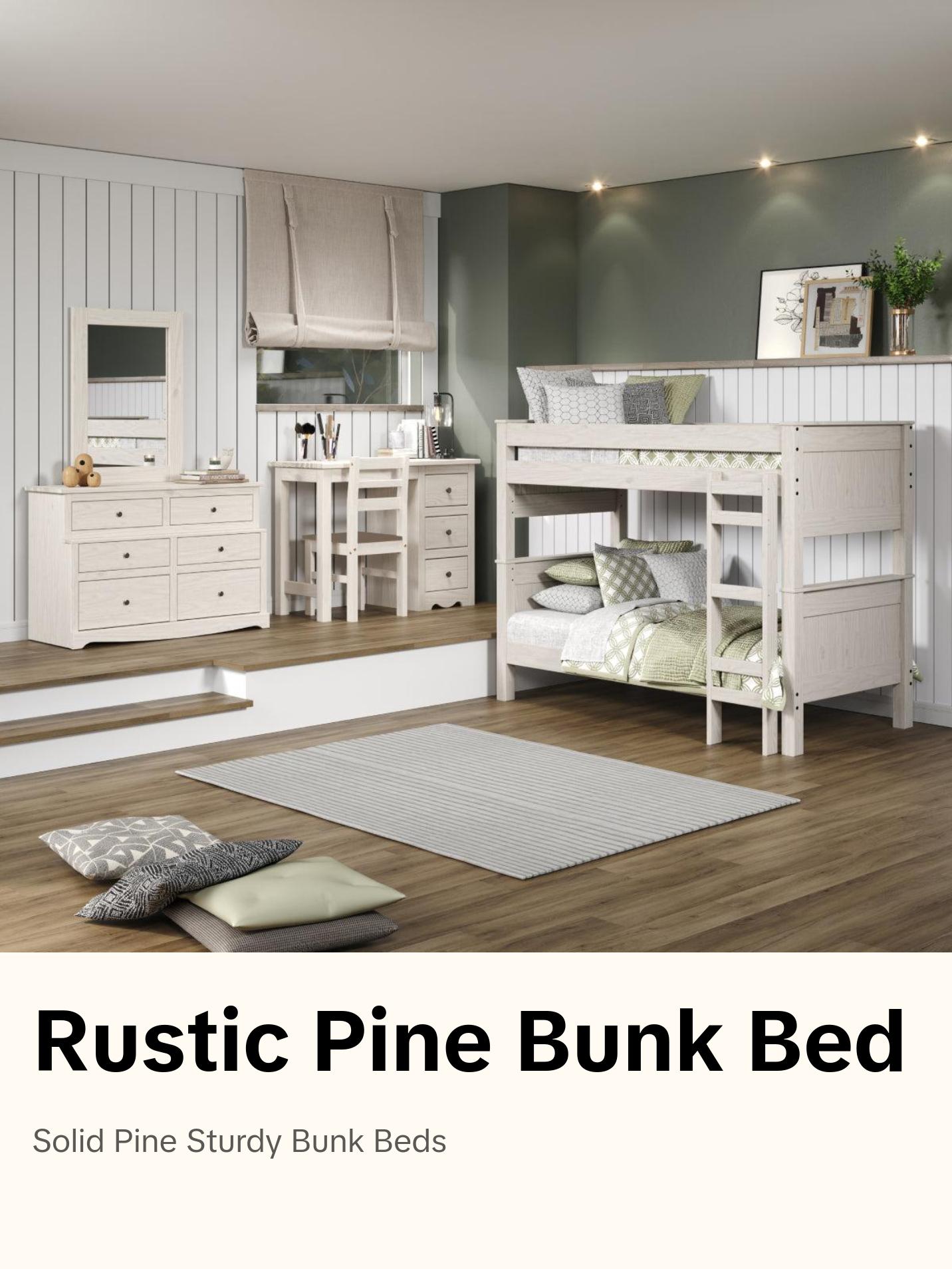 Double Twin Stackable Post Bunk Bed