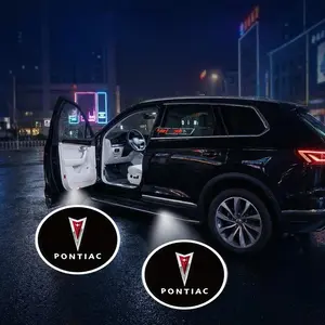 2/4 Pcs Pontiac Door Projection Light/laser Lamp/new Welcome Light/modified Decoration Floor Lamp (batteries Not Included)