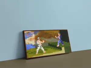 [UNFRAMED POSTER] Pixel Fighters Painting Printed Poster