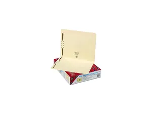Smead 14513 Folders, Two Fasteners, Straight Cut Top Tabs, Letter, Manila, 50/Box