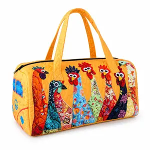 Unisex Boho Quilted Weekender Travel Bag, Lightweight Comfortable Carry On Overnight Bag, Vintage Hippie Design for Travel, Daily Use & Shopping,21 Inch x 10.6 Inch x 10.6 Inch