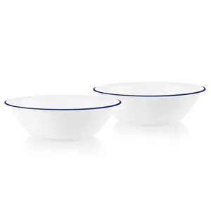 Corelle® Brilliant Blue Banded 2-quart Serving Bowls, 2-pack