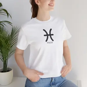 Pisces Symbol Unisex Jersey Short Sleeve Tee
