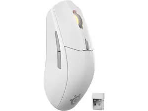 SteelSeries Rival 3 Wireless Gen 2 Gaming Mouse — 2.4GHz and Bluetooth, 18000 DPI TrueMove Air Optical Sensor, 60 Million Click Durability, Light-Weight, 100% PTFE Feet — White