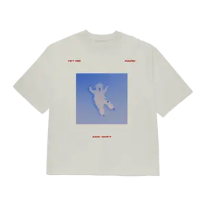 Falling Scatter Text White T-shirt