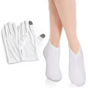 Soft Beauty Gloves & Socks Moisturizing Care Kit, Touchscreen Function, Quick Dry, Contemporary Style, Universal Sports Gloves