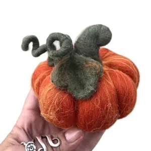EASY KIT! Needle Felt Mini Fall Pumpkin Kit for All Levels Needle Felting with exclusive tutorial access!