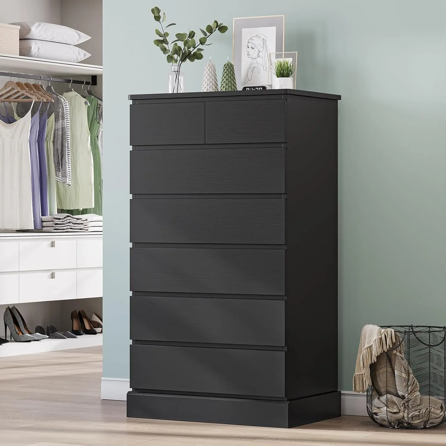 The 51.8 Inch Tall Dresser with 7 Drawers High Chest of Drawers Storage Organizer for Closet Modern Taller Clothes Storage Tower with Ample Storage Space - TikTok Shop The 51.8 Inch Tall Dresser with 7 Drawers High Chest of Drawers Storage Organizer for Closet Modern Taller Clothes Storage Tower with Ample Storage Space - TikTok Shop