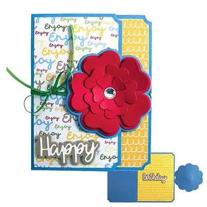 Crafts & Sewing The Stamps of Life Flower Fold Over Card Die Set