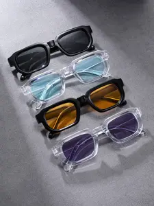 4 Piece Retro Small Frame Sunglasses for Men and Women, Stylish Uv100 Protection for Outdoors, Parties, Travel and Fishing