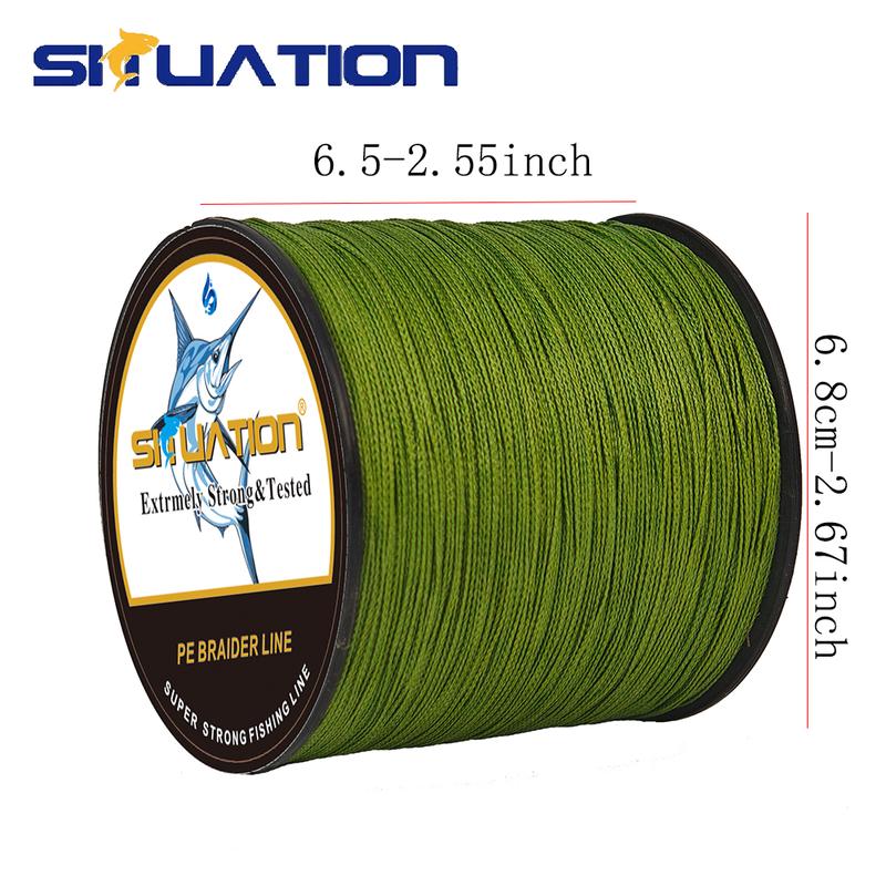 SIIUATION Ultra-Strong PE Braided Fishing Line, 300m/328YDS - 4-Strand Multi-Wire, Wear-Resistant, Smooth Long Casting up to 100 LB - Ideal for All Fishing Enthusiasts, Perfect Halloween Gift, Fishing Accessory