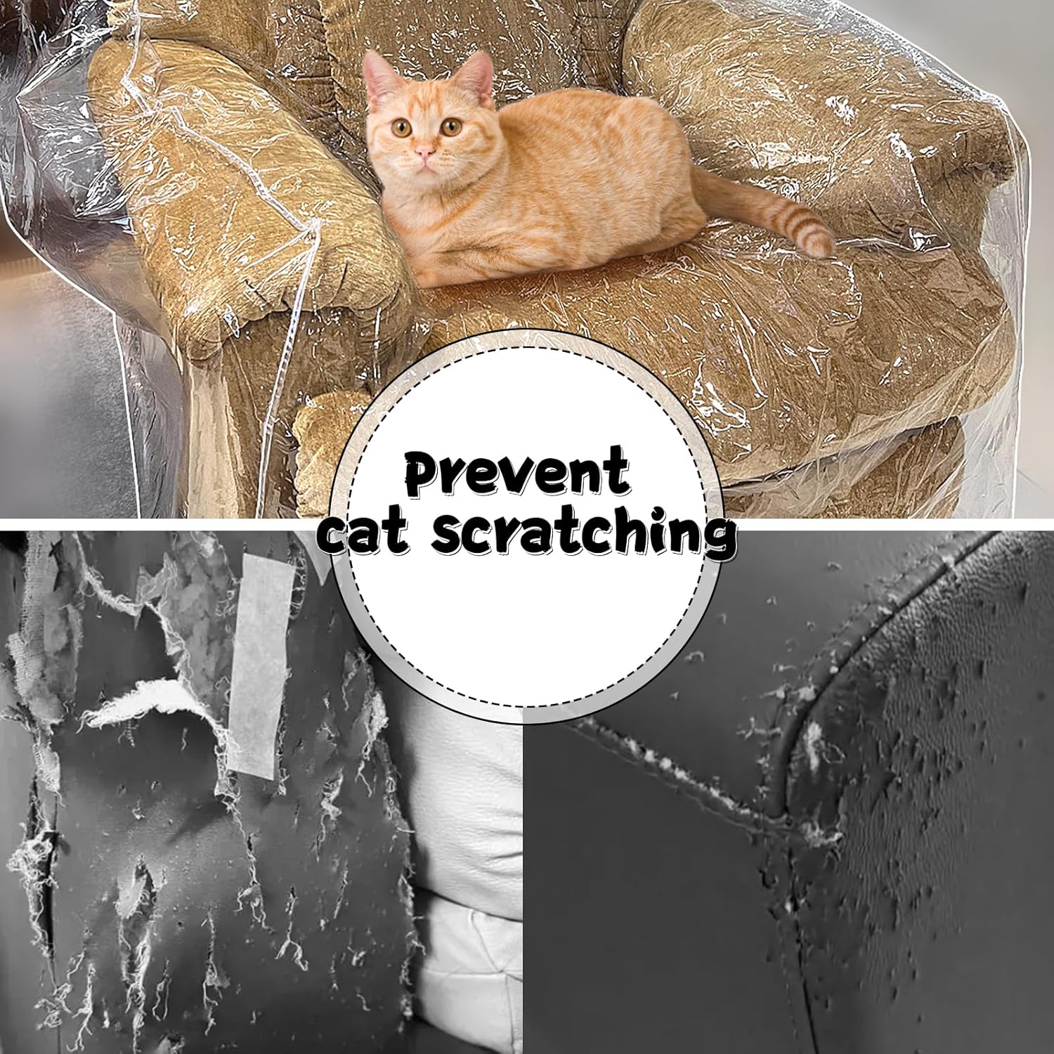 wokire Clear Plastic Recliner/Armchair Chair Covers Protectors, Heavy Duty PVC Waterproof Shield Cover for Large Sofa, Vinyl Furniture Covers for Anti Cat Dog Scratching (1 Pack) Visit the wokire Store wokire Clear Plastic Recliner/Armchair Chair Covers Protectors, Heavy Duty PVC Waterproof Shield Cover for Large Sofa, Vinyl Furniture Covers for Anti Cat Dog Scratching (1 Pack) Visit the wokire Store