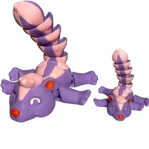 Pink & Purple Love Skunk Mama & Babies 3D Printed Gift Set - Perfect Unique Christmas Stocking Stuffer