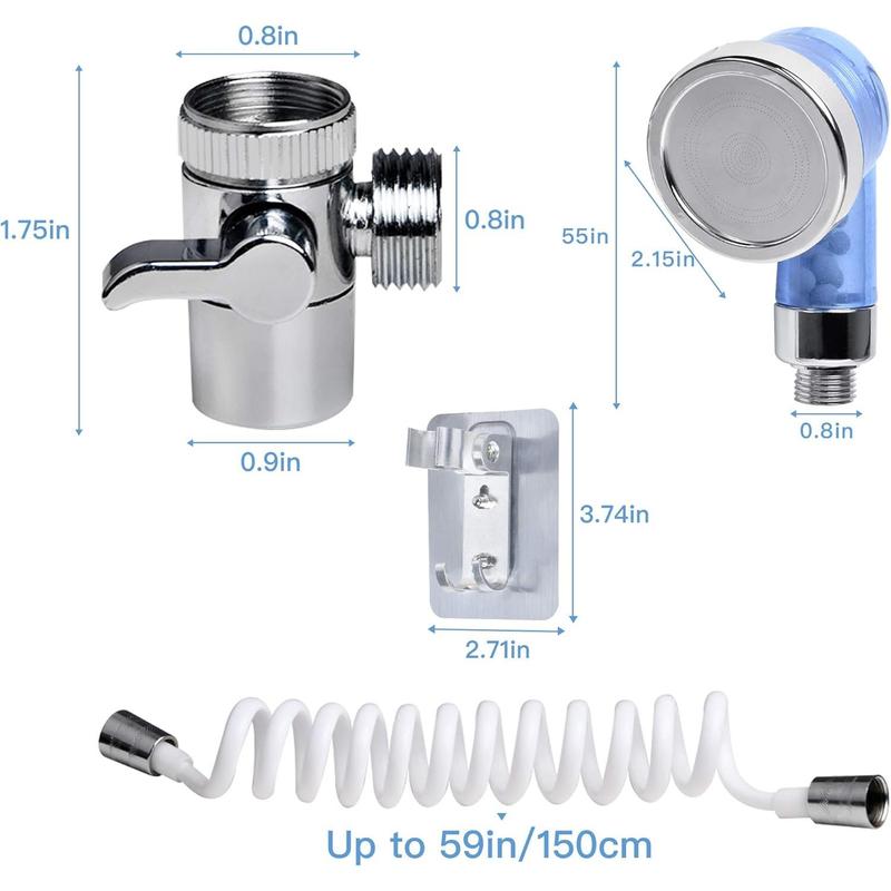 Sink Faucet Hose Sprayer  Hair Washing Hand Shower Spray Faucet Attachment with Hose for Indoor Outdoor Kitchen Bathroom Tool Rinser