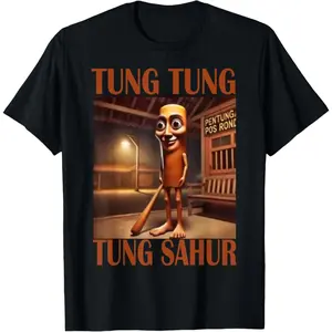 100% cotton Tung Tung Tung Sahur T-Shirt women graphic shirts