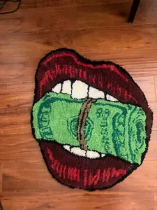 Money lips rug
